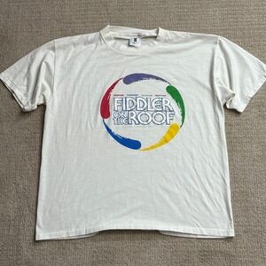 Fiddler On The Roof Musical Theater  Vintage White Graphic‎ Tee XL